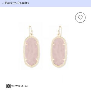 COPY - Kendra Scott Elle Earrings Gold and Rose Quartz